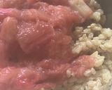 A picture of step 3 of Rice pudding with rhubarb and ginger - vegan.