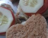 A picture of step 5 of Healthy & Nutritious Brown Bread Sandwich Hearts.