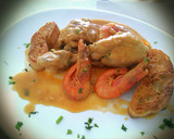Foto del paso 8 de la receta: Traseros de pollo con gambas