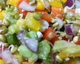 A picture of step 1 of Cucumber salad wrap.