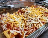 A picture of step 5 of Pork & Pepper Enchiladas.