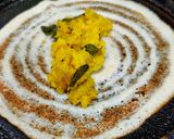 A picture of step 5 of Masala dosa.