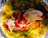 A picture of step 8 of Paneer Kathi Rolls.