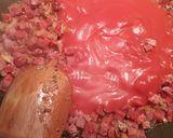 Foto del paso 3 de la receta Pasta de colores con jamón y chorizo