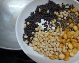 A picture of step 2 of Bombay chutney onion besan chutney.