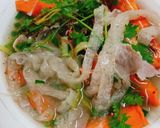 A picture of step 4 of Rice Noodles Made from Rice Paper.