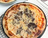Foto langkah ke 13 dari resep Pizza Meat & Quattro Formaggi (Sourdough Discard).