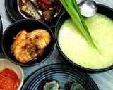 Hình bước làm 4 của món Cháo lá dứa