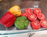 A picture of step 1 of Crispy Ratatouille Terrine Toasts.