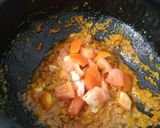 A picture of step 6 of Green moong usal.