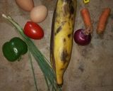A picture of step 1 of Plantain frittata.