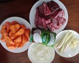 Hình bước làm 1 của món Bò kho nước cốt dừa