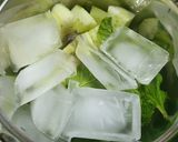 A picture of step 1 of Cucumber Mint Cooler Mocktail.