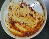 A picture of step 2 of Peri Peri Paneer Steak Bowl served with Herbed Rice and Peri Peri Sauce.