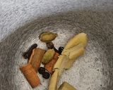 A picture of step 1 of Masala chai.