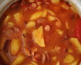 Paprikás krumpli, füstölt kolbásszal recept fázis 3 fotója