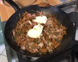 Une image de l'étape 9 de Trio de pâtes aux girolles, pancetta, emmental et persil (pasta cheese).