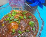 A picture of step 6 of Chicken schezwan.