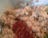A picture of step 2 of Spicy Barbecue Tuna salad sloppy sliders.