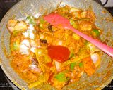 A picture of step 5 of Kadhai paneer.