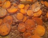 A picture of step 7 of Drunken Beef and Onions.