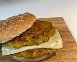 A picture of step 5 of Zucchini and Carrot Burgers.
