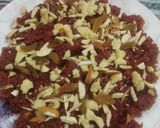 A picture of step 2 of Gajar ka halwa.