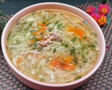 Hình bước làm 2 của món Canh bắp cải cà chua thịt xay
