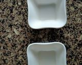 A picture of step 1 of Rainbow design chocolates.