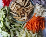 Tofu kerti zöldségekkel recept fázis 1 fotója
