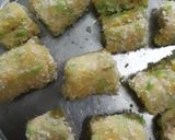 A picture of step 3 of (Snack) Fried Sandwich-Wrapped Sausages.