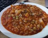 Foto del paso 8 de la receta: Guiso de arroz con arveja, carne y papa