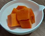 Foto langkah ke 1 dari resep MPASI Pure Pepaya California baby Darell 6mo.