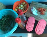 Foto langkah ke 3 dari resep Tumis Kacang Panjang Tahu Saus Tiram.