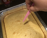 A picture of step 3 of Strawberry Poke Cake😍.