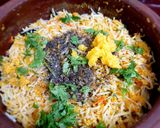 A picture of step 6 of South Indian style egg rice.