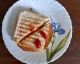 A picture of step 7 of Sandwich with Cheese Spread and Besan Chilla.