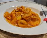 Foto del paso 5 de la receta Guiso de chipirones con gambas al azafrán