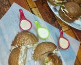 صورة لخطوة 4 من وصفة برجر لحمة بالبصل المكرمل والفطر 🧅🍄 وبرجر اسكالوب الدجاج بالفطر والكريمه 😋🍔