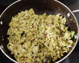 A picture of step 4 of Snake gourd subji.