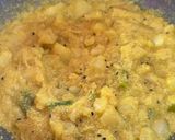 A picture of step 7 of Aloo Posto.