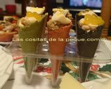 Foto del paso 2 de la receta Cucuruchos de colores rellenos de Mousse de Bonito, Boletus y Calamares en su tinta