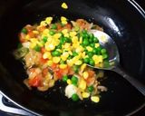 A picture of step 2 of Grilled bread masala upma bowl.