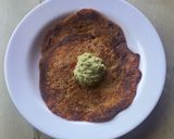 A picture of step 4 of Sattu Powder Chilla.