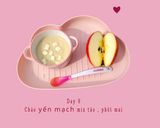 Hình bước làm 3 của món Cháo yến mạch mix táo