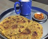 A picture of step 6 of Dudhi ke theple (Bootle gourd theple).