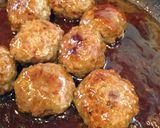 A picture of step 5 of Easy Mini Hamburg Steaks for Bento (Freezer-Friendly).
