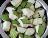 A picture of step 1 of Avakaai pickle (Andra mango pickle).