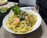 Foto del paso 7 de la receta: Espaguetis a la Florentina con champiñones y Langostinos