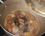 A picture of step 1 of Oha soup. 😍😋.